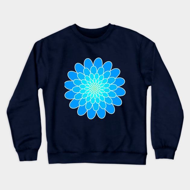 blue flower Crewneck Sweatshirt by Mr. Mehra